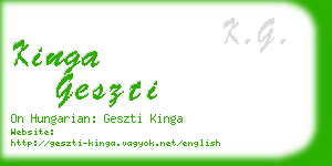 kinga geszti business card